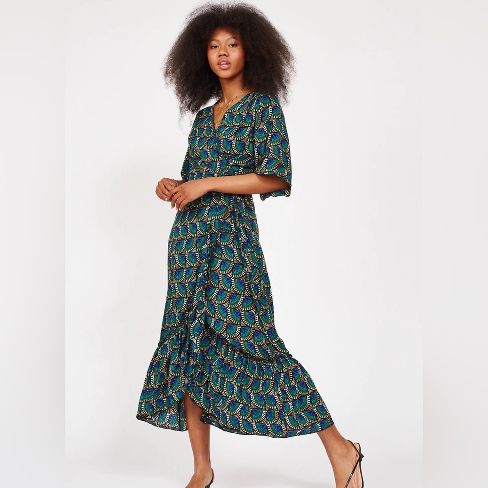 Silk + Salt Wrap Maxi Dress —XLarge